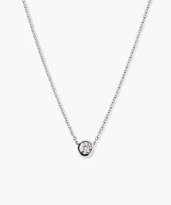 Bezel Lab Grown Diamond Necklace 0.25 ct