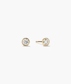 Bezel Round Lab Grown Diamond Studs 0.5 ct