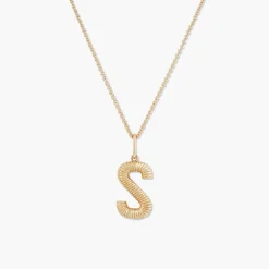 Bold Letter Pendant Necklace