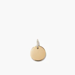 Disc Pavé Diamond Engravable Charm