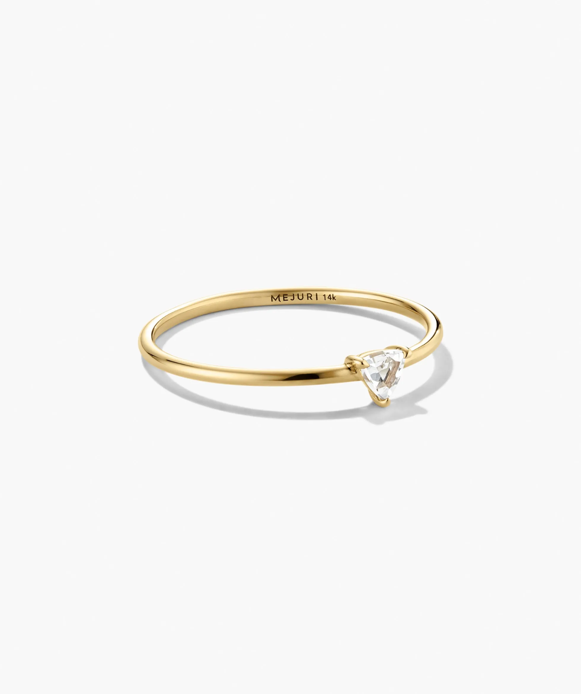 Gemstone Trillion Stacker Ring