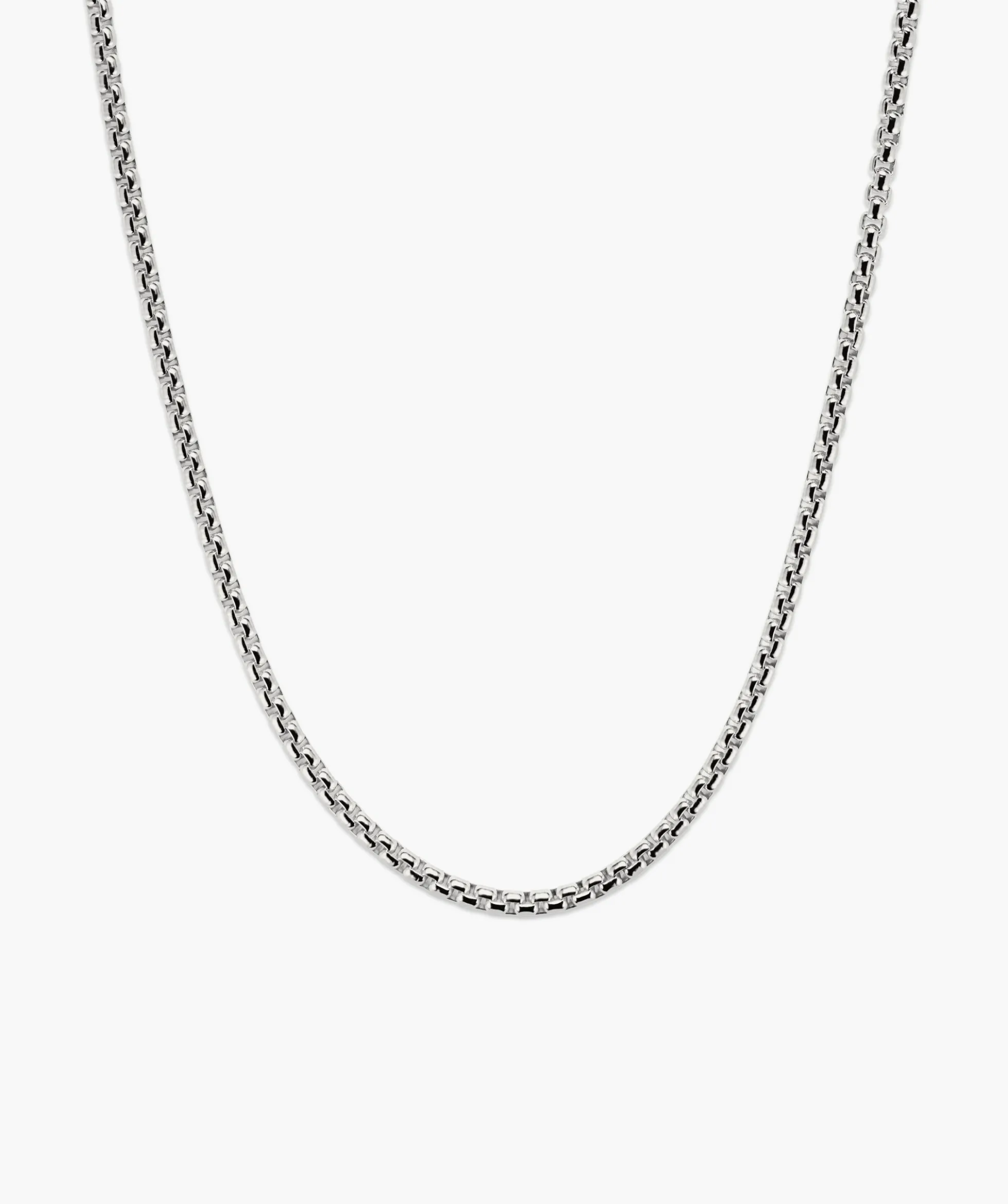 3.7mm Round Box Chain Necklace