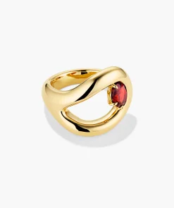 Organic Dôme Curve Gemstone Ring