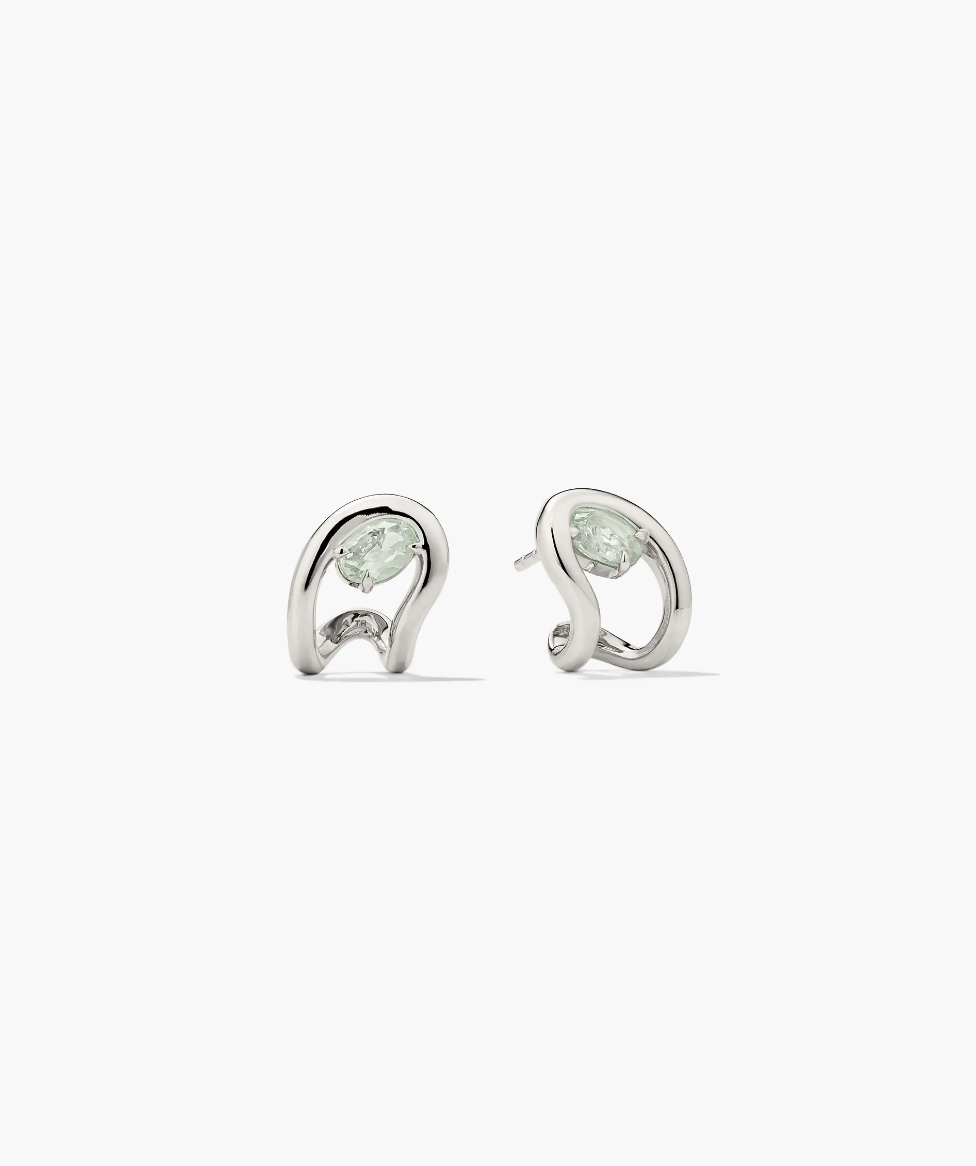 Organic Dôme Curve Gemstone Huggies