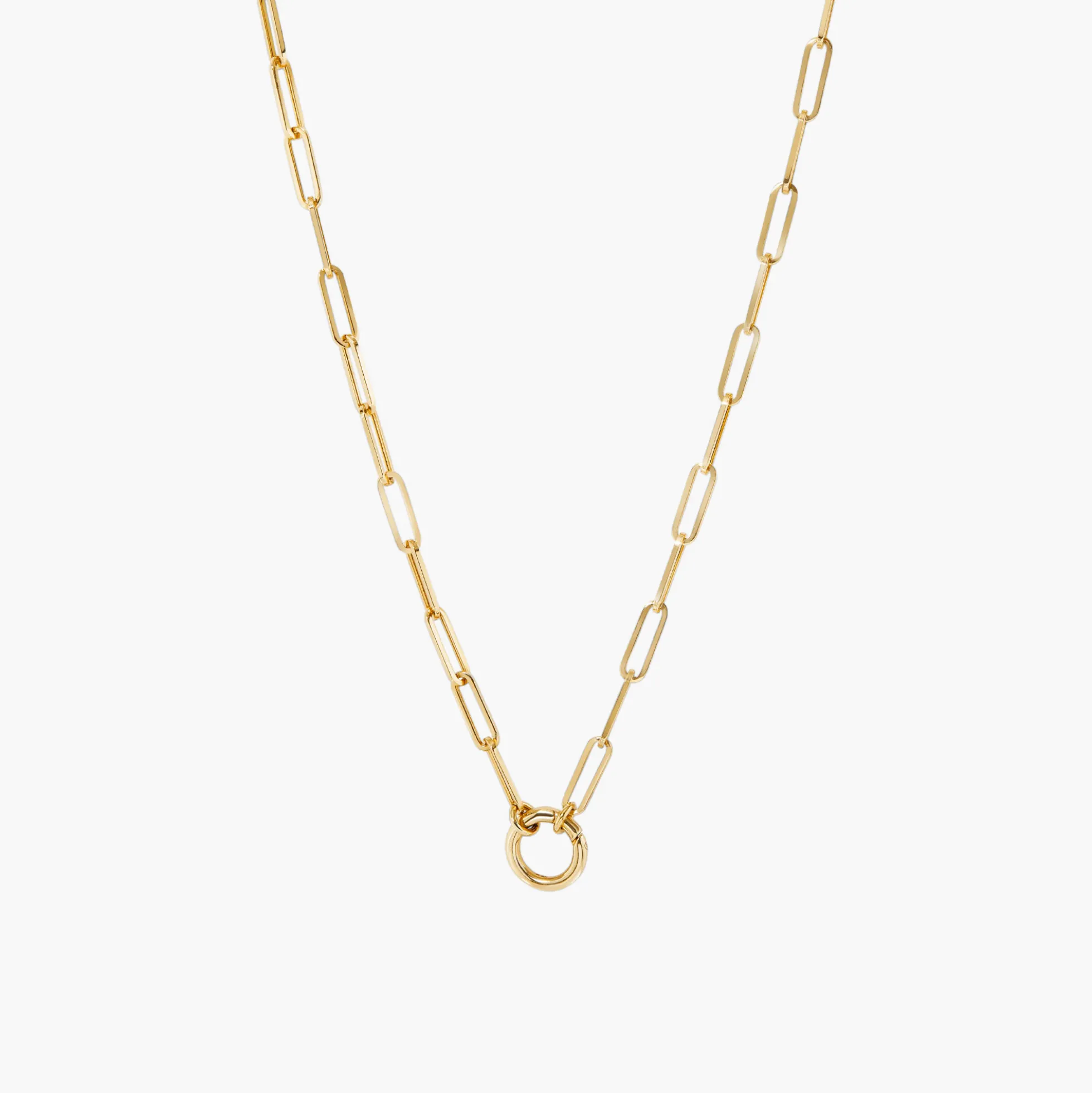 Paperclip Chain Charm Necklace