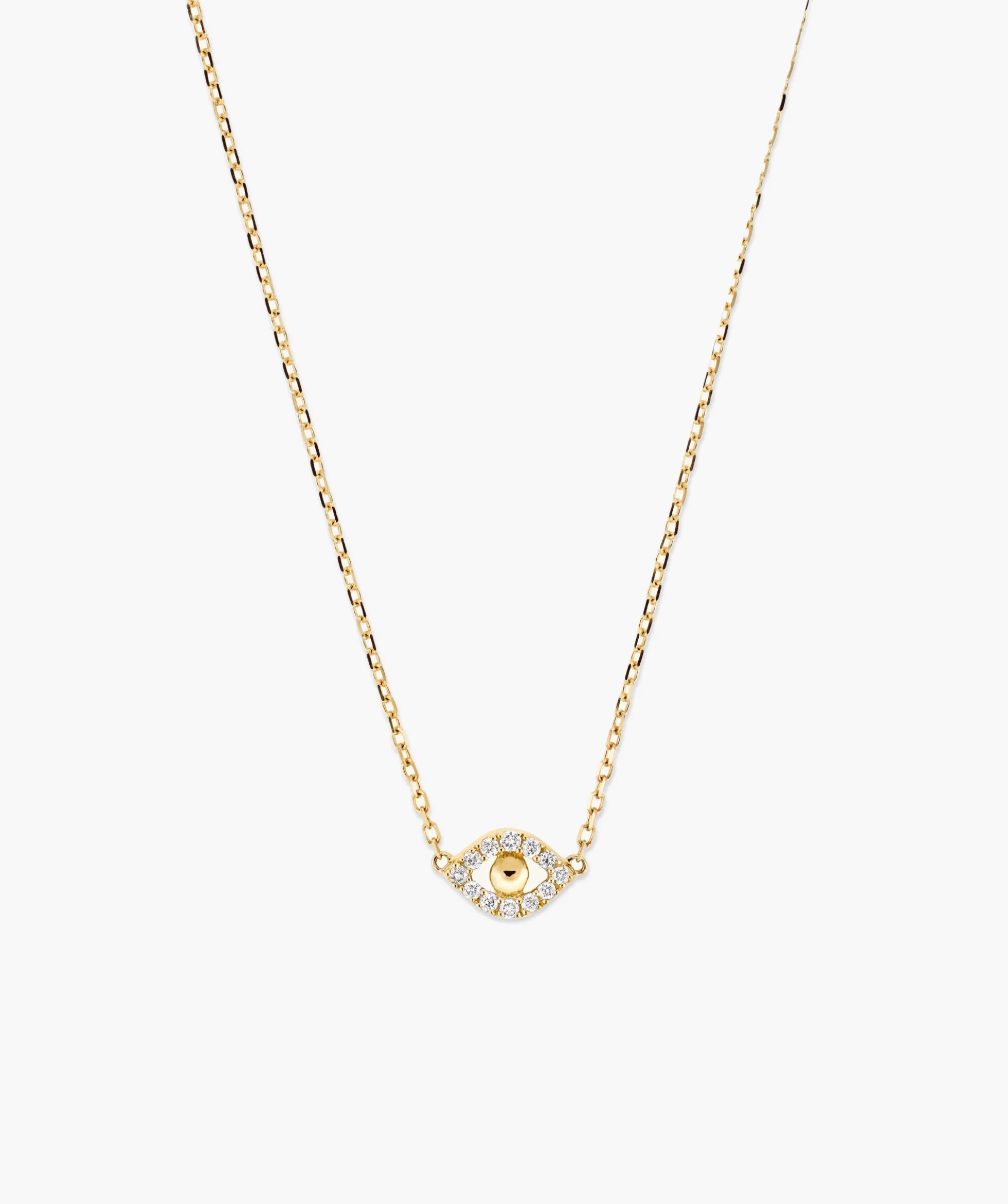 Pavé Diamond Evil Eye Necklace