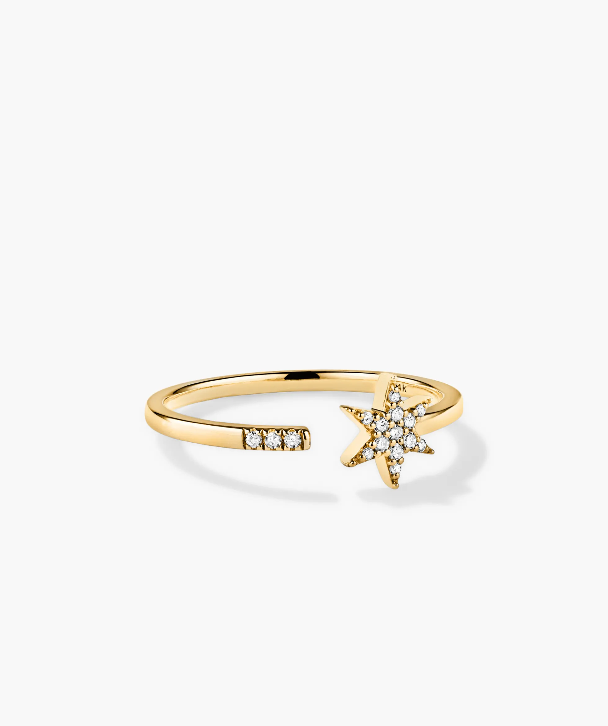 Pavé Diamond Star Open Ring