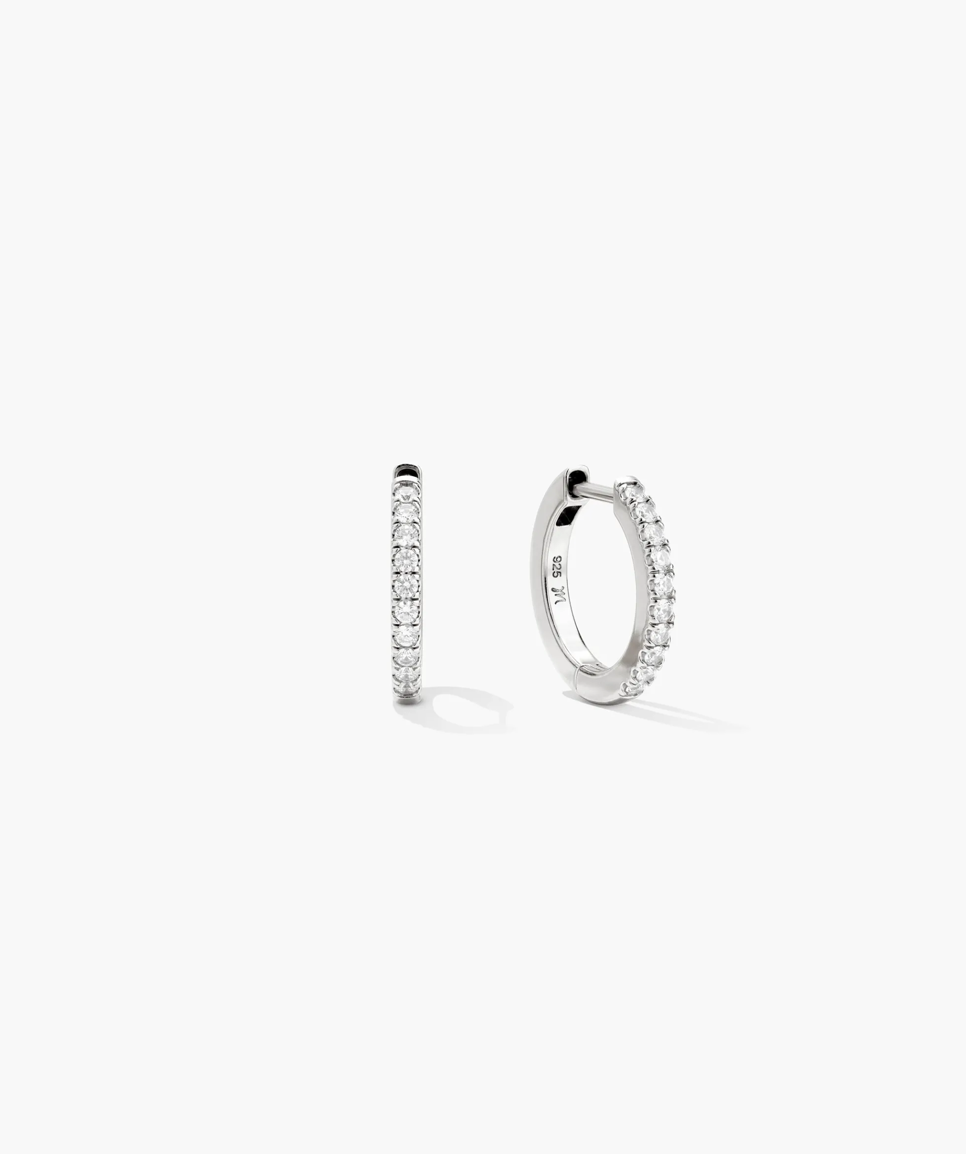 Pavé Lab Grown Sapphire Small Hoops