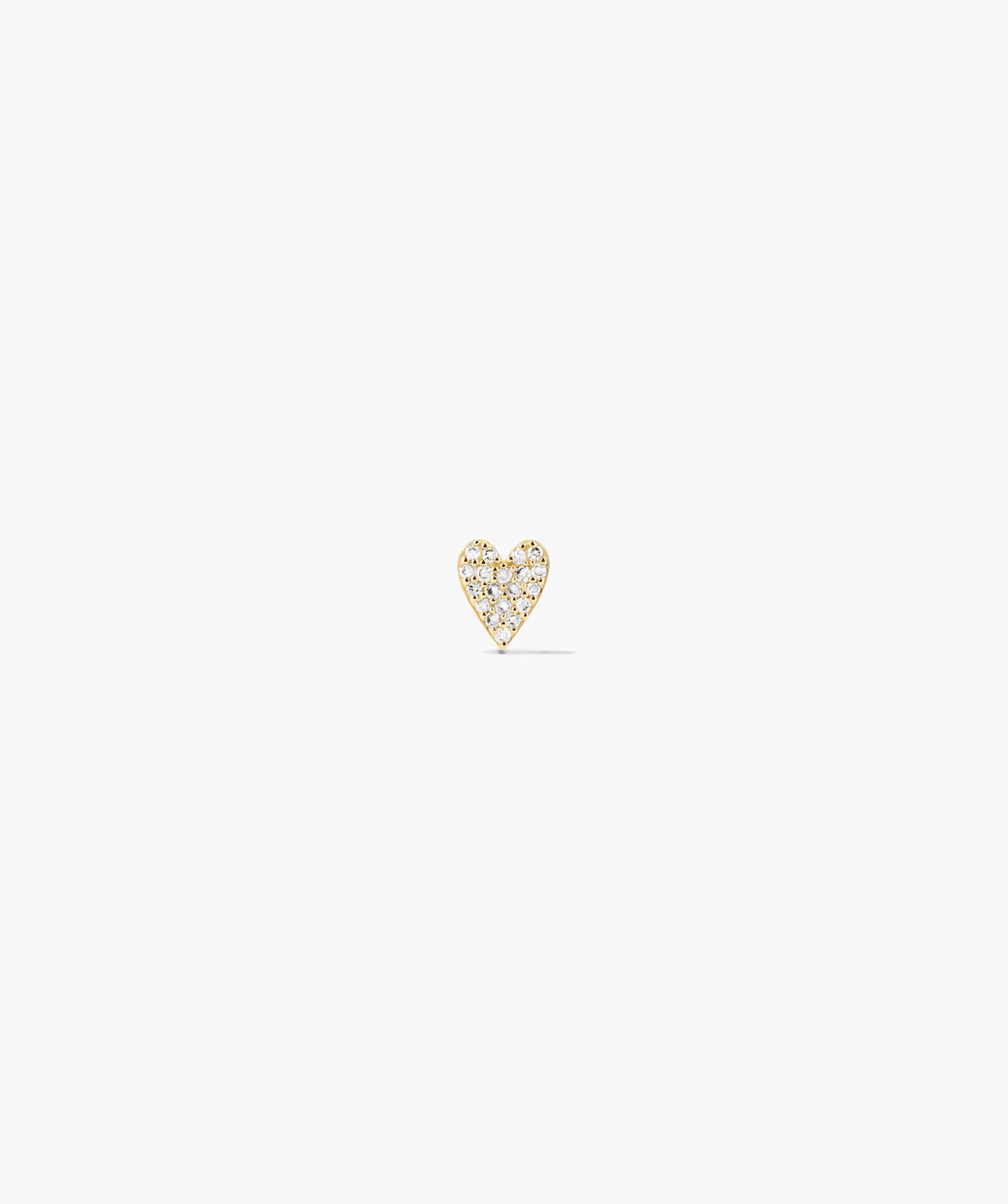 Piercing Studio - Single Pavé Diamond Heart Flat Back Stud