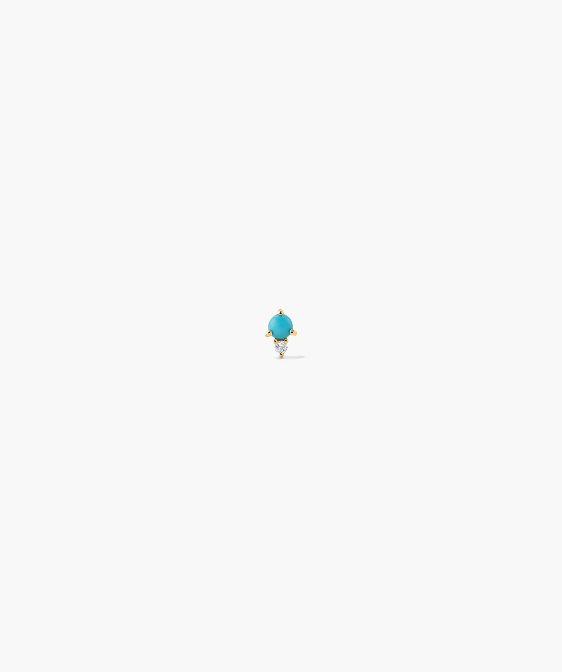 Piercing Studio - Single Turquoise Diamond Droplet Flat Back Stud