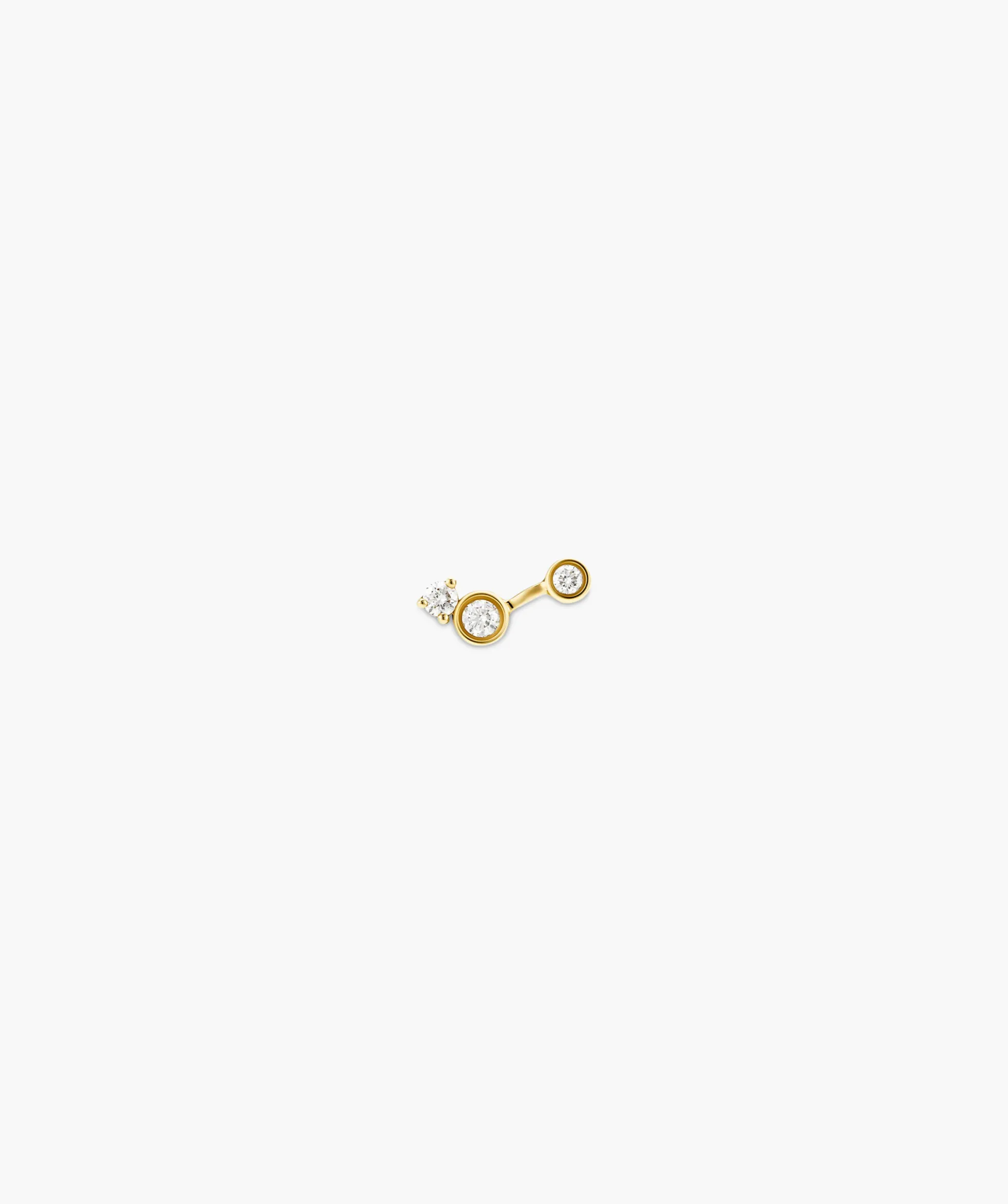 Single Celeste Lab Grown Diamond Triad Stud