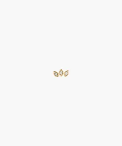 Single Marquise Diamond Bar Stud