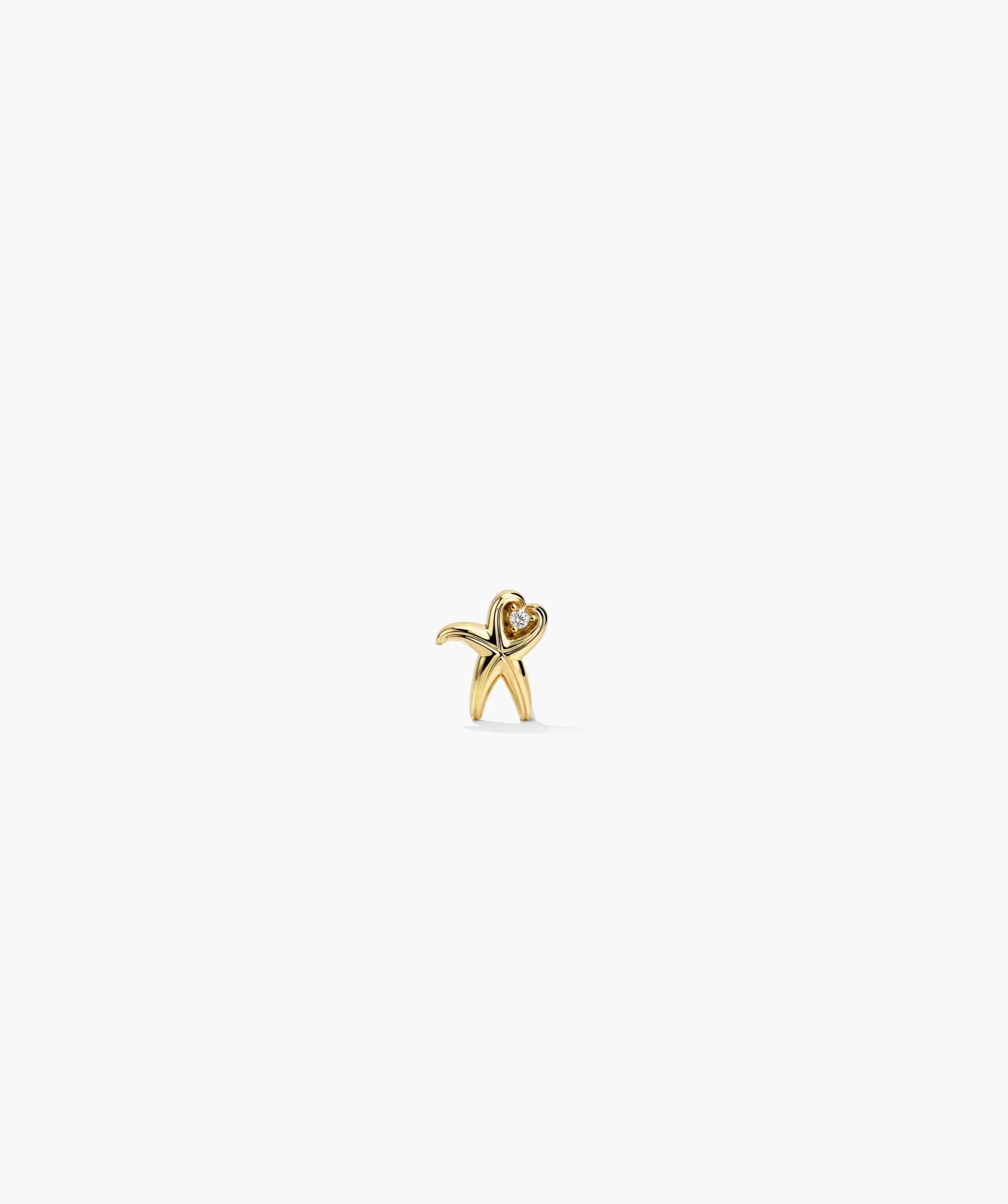 Single Star Crossed Mini Stud