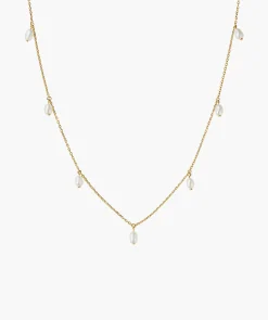 Tiny Pearl Station Necklace